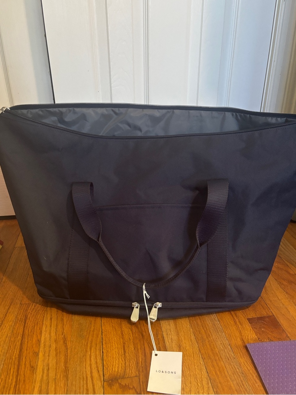 Lo & Sons Deep Navy Catalina Deluxe Duffel Tote with Dual Zippers